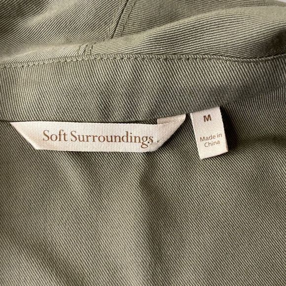 SOFT SURROUNDINGS Chelsea jacket olive green medium cardigan - Picture 4 of 8
